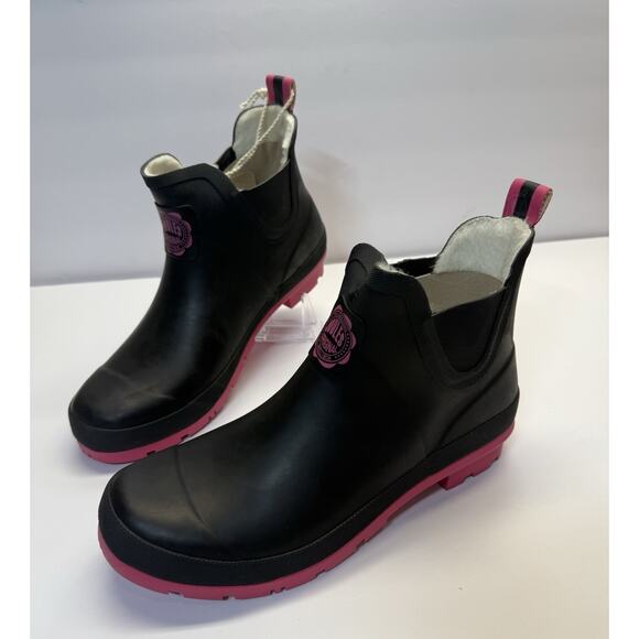 Joules Original Wellibob Pink Rubber Boot's Women's Size 10 New With Box - Picture 5 of 12
